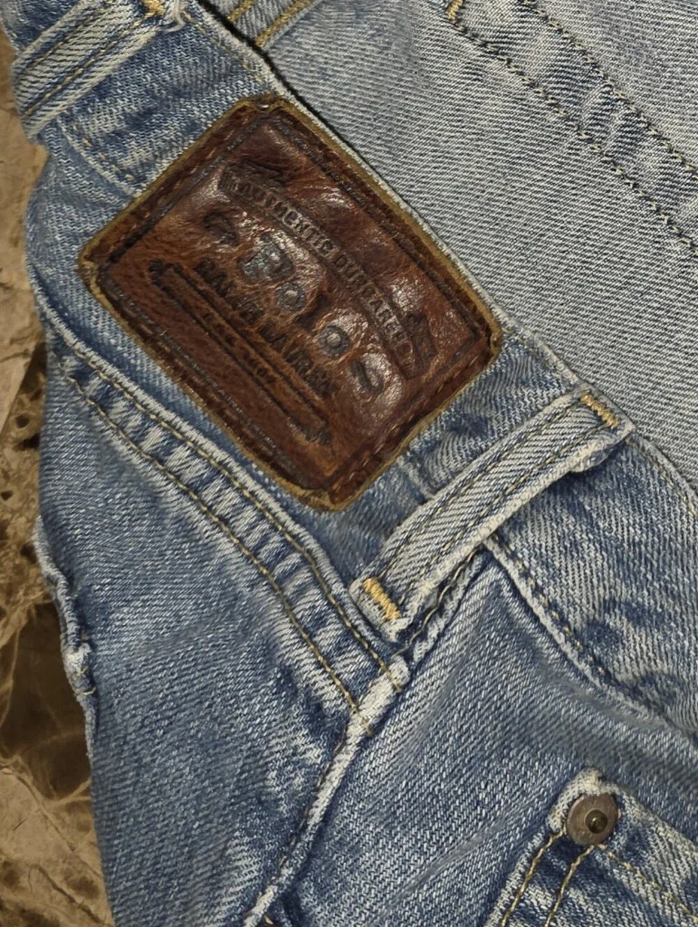 40X30 VINTAGE Polo by Ralph Lauren Light Blue Jeans MADE IN MEXICO 100% COTTON